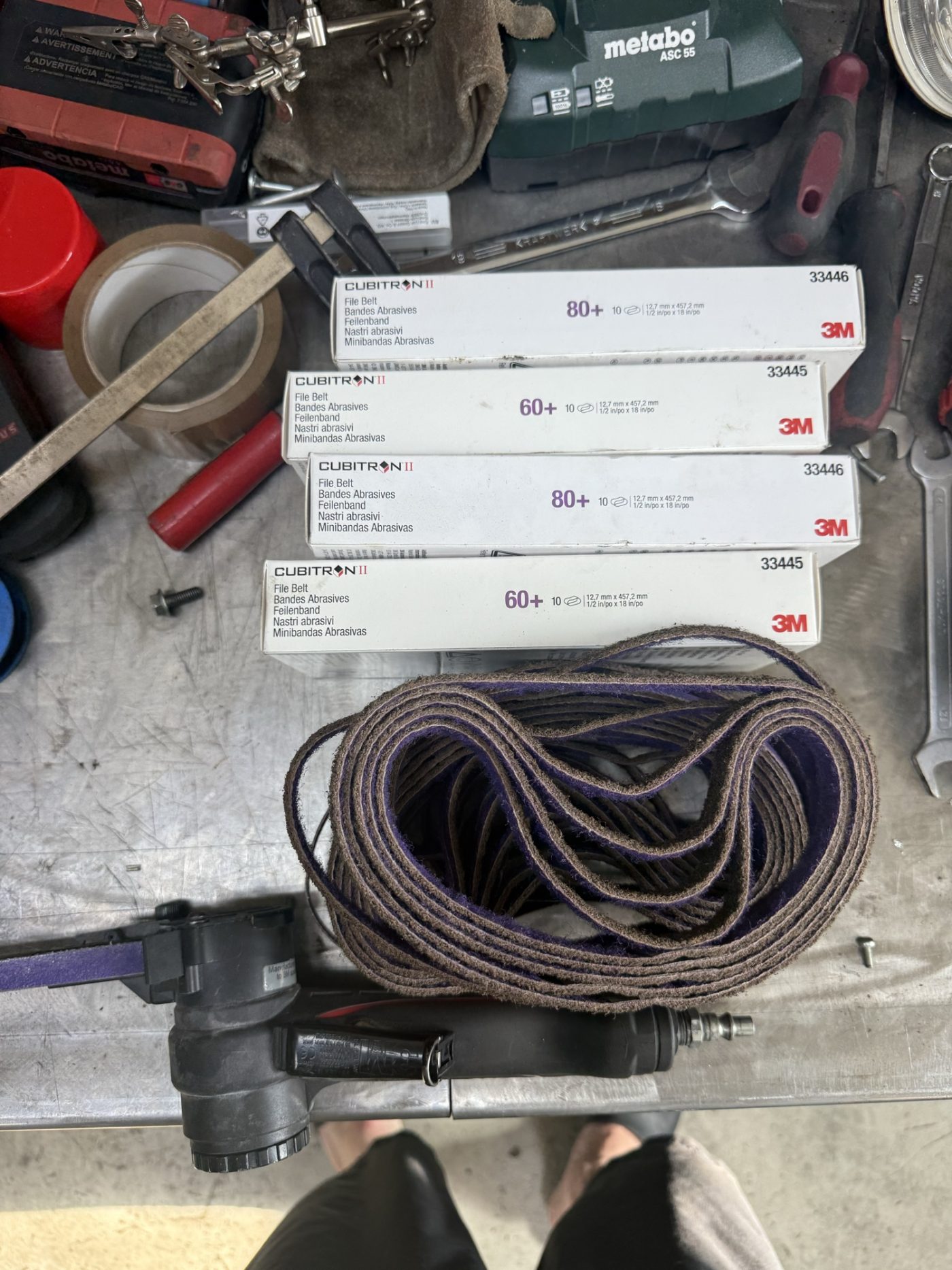 3M Druckluft-Bandfeile + Cubitron-II-Bänder (Set)