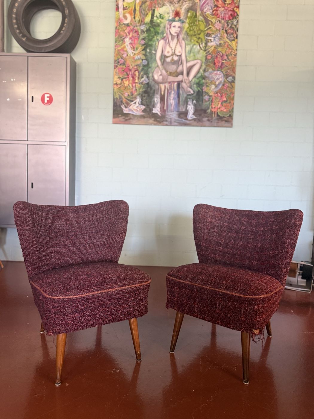 Cocktailsessel bordeaux · A
