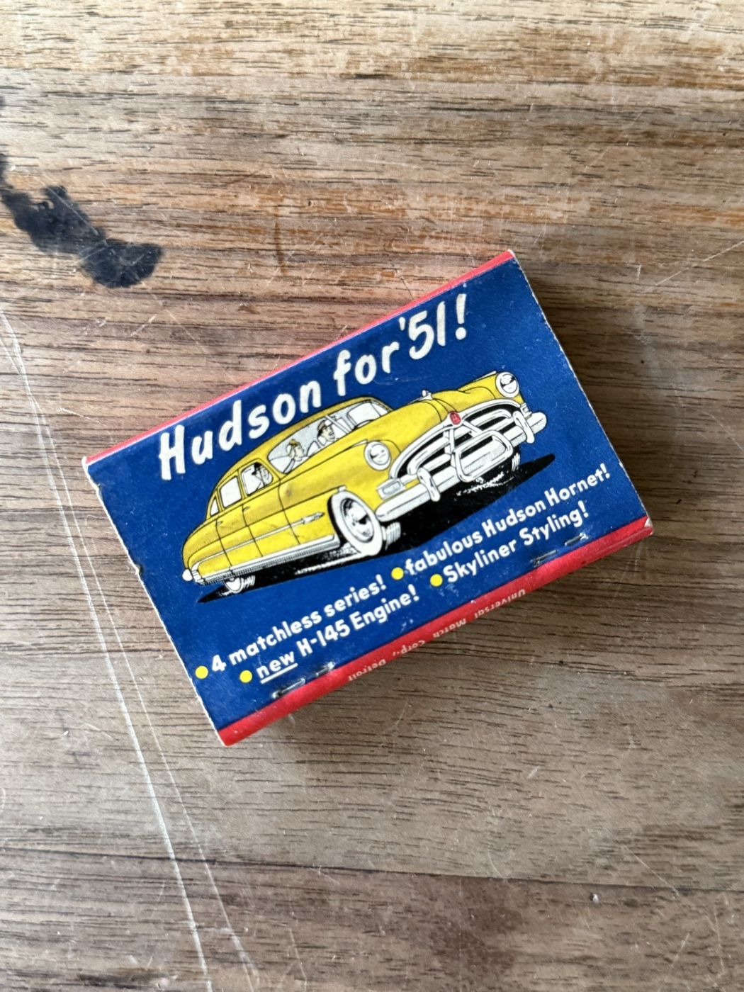 «Hudson for '51!» Streichholzbriefchen