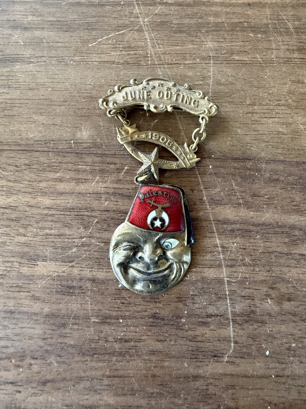 Shriners-Abzeichen «June Outing 1908»