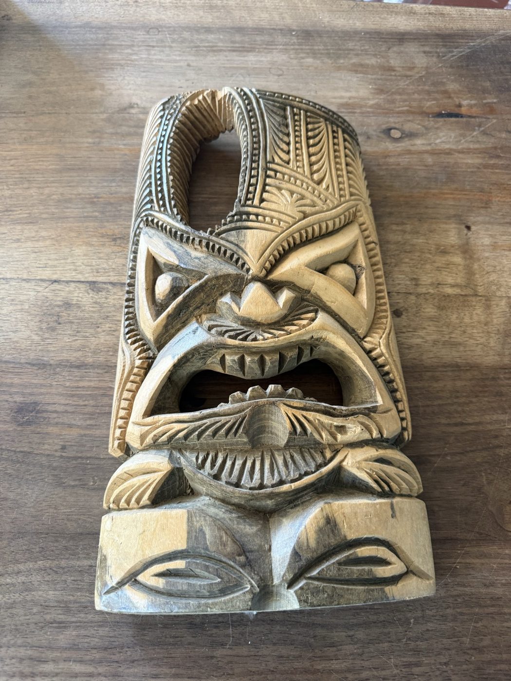Carved wooden tiki