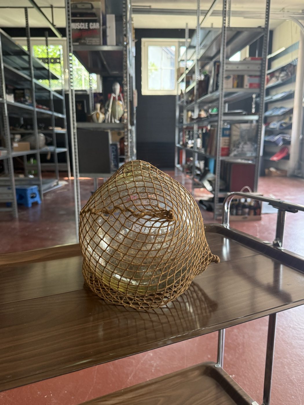 Fischerkugel im Netz · klares Glas