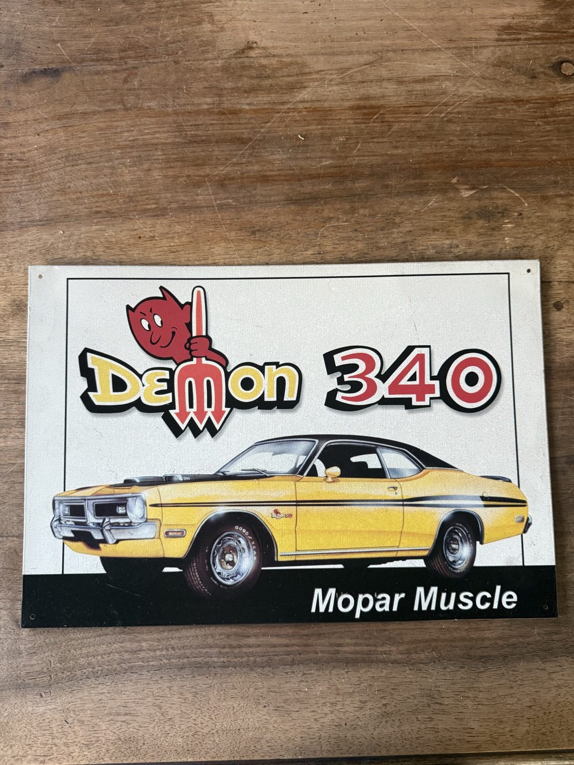 Blechschild «Demon 340 — Mopar Muscle»