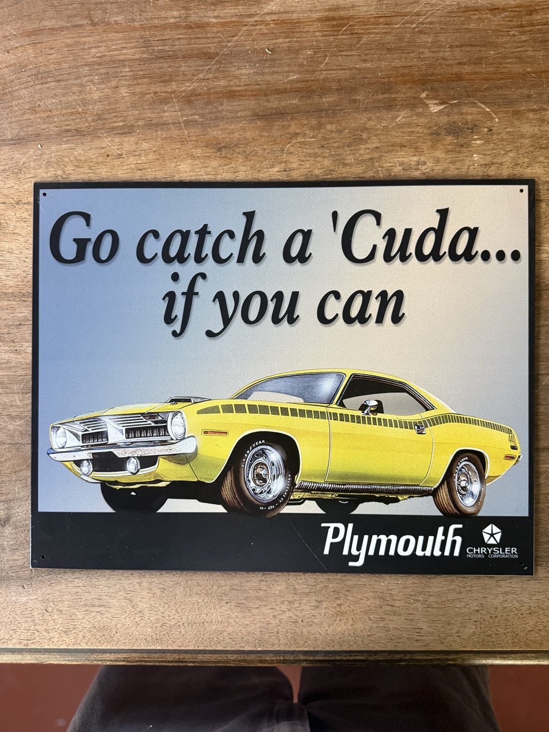 Blechschild «Go catch a 'Cuda … if you can»