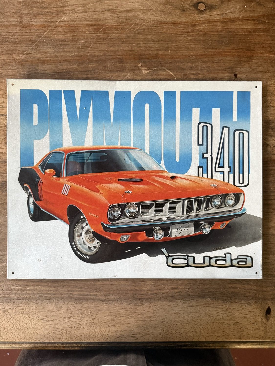 Blechschild «Plymouth 340 'cuda», © 2007