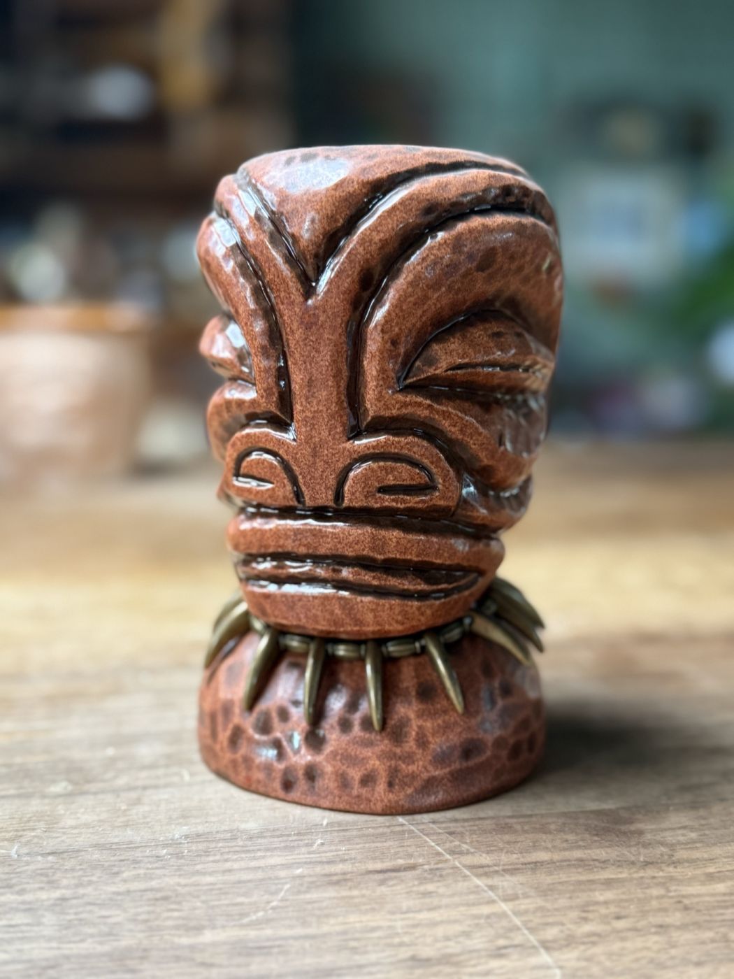 JerK Kustoms «Alibi's Tiki Bar» Mug #20, orangebrauner