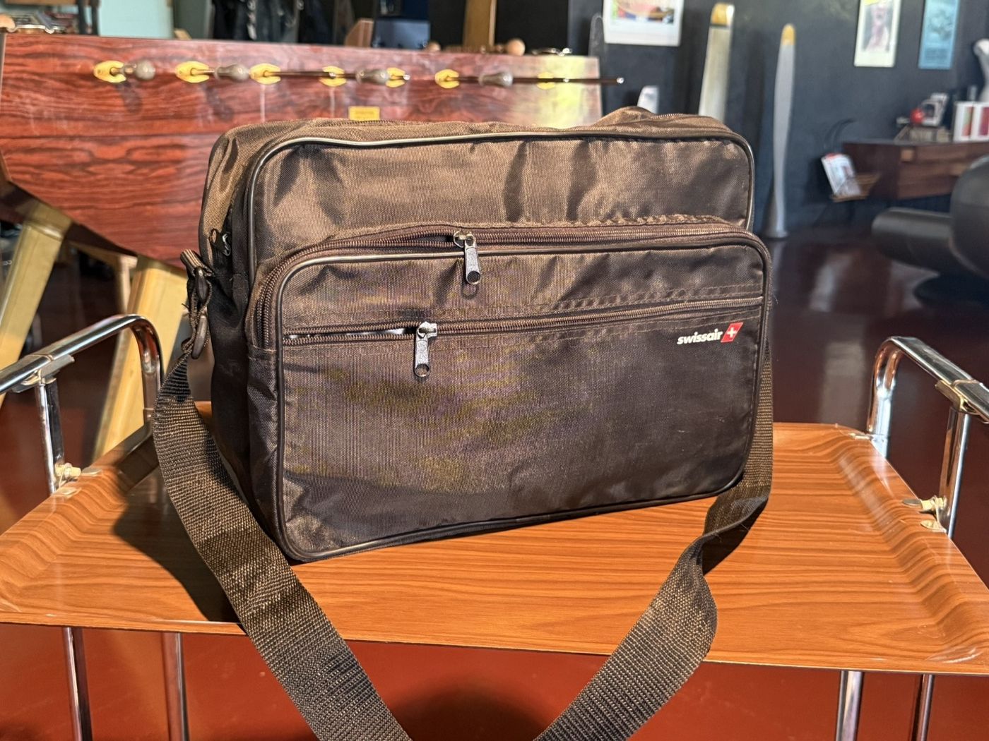 Swissair Bordtasche · Nylon schwarz