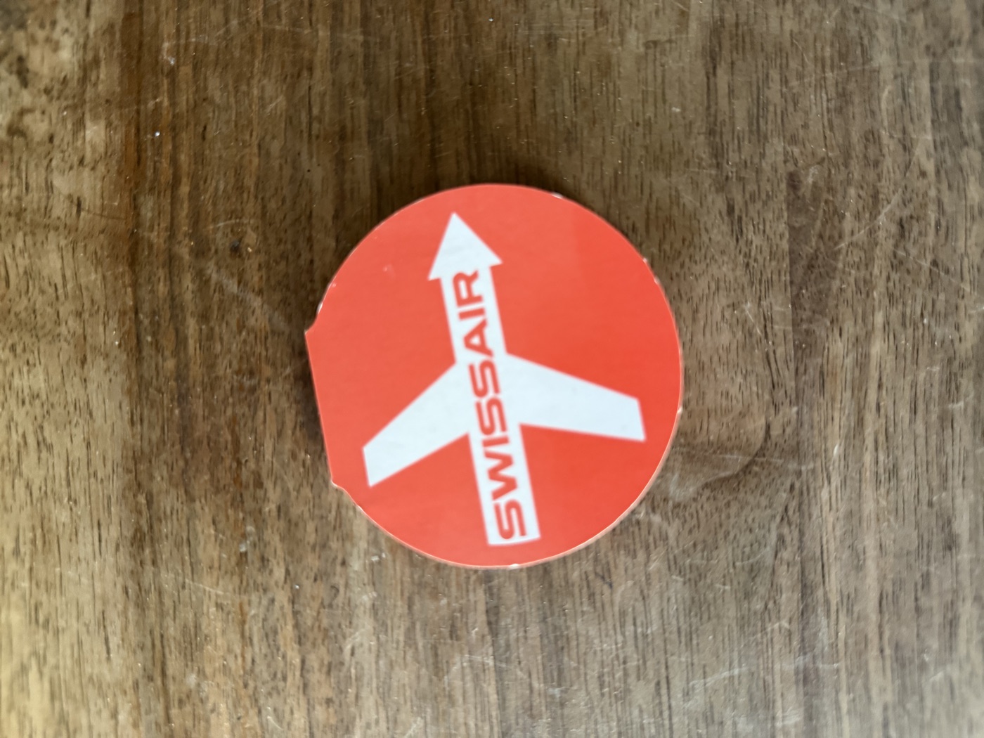 Swissair Zündholzbriefchen, rund