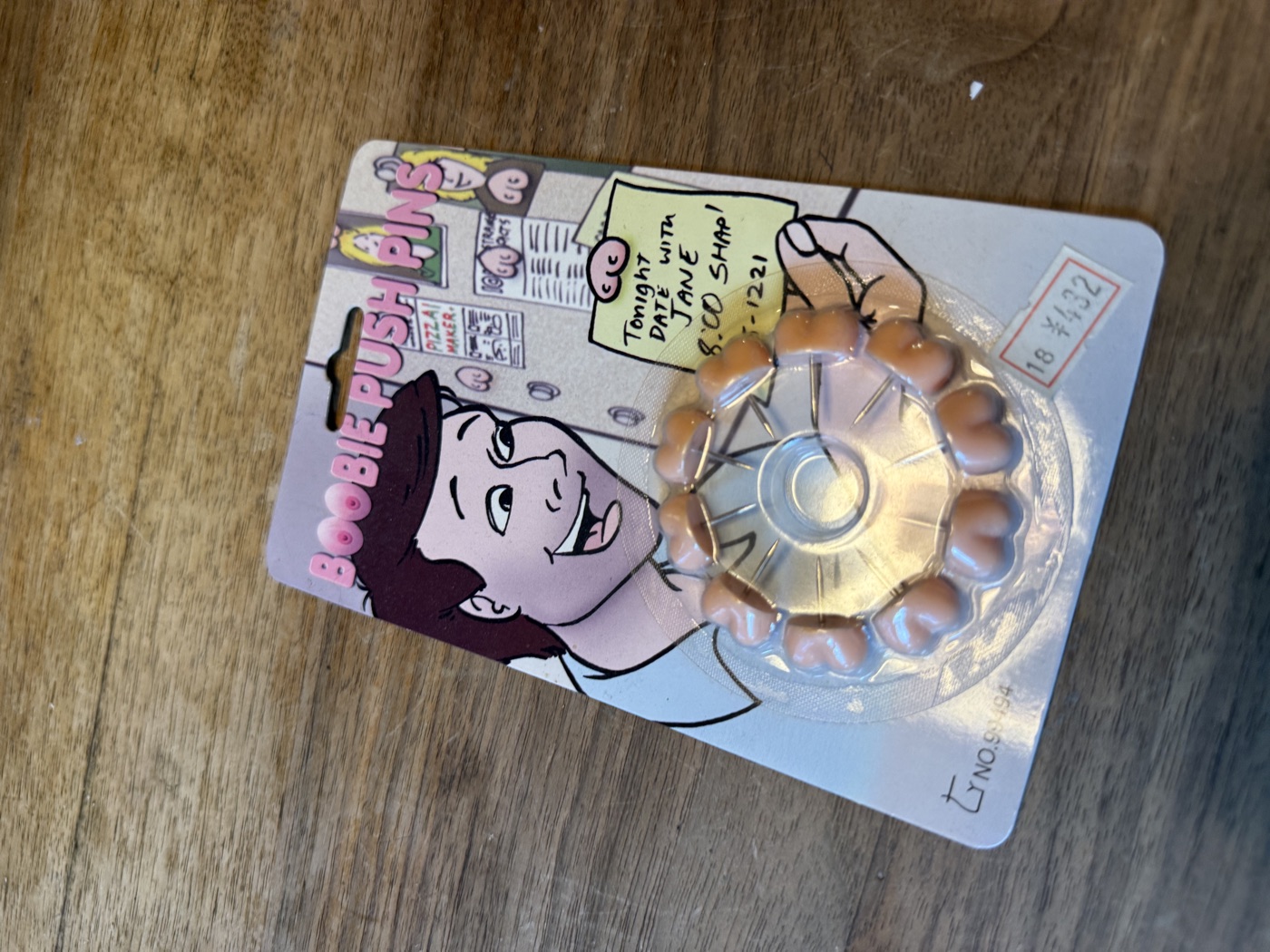 «Boobie Push Pins» · Scherzartikel im Blister