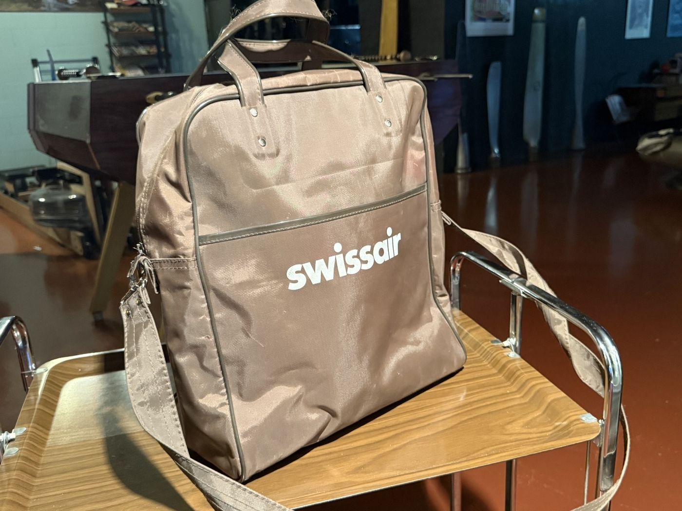 Swissair Reisetasche · braun