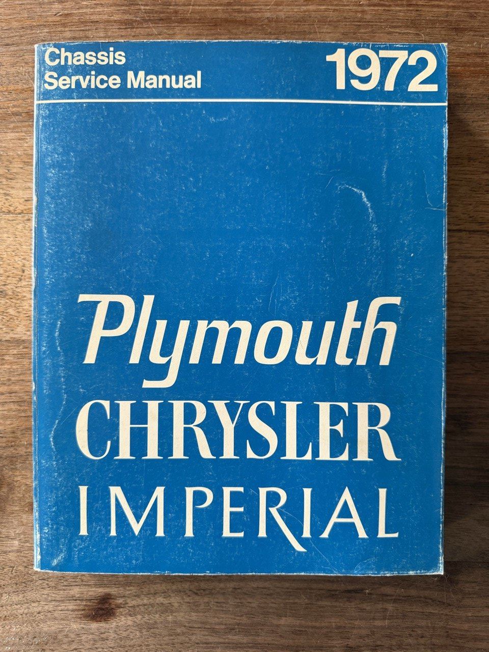 Chassis Service Manual 1972 Plymouth/Chrysler/Imperial