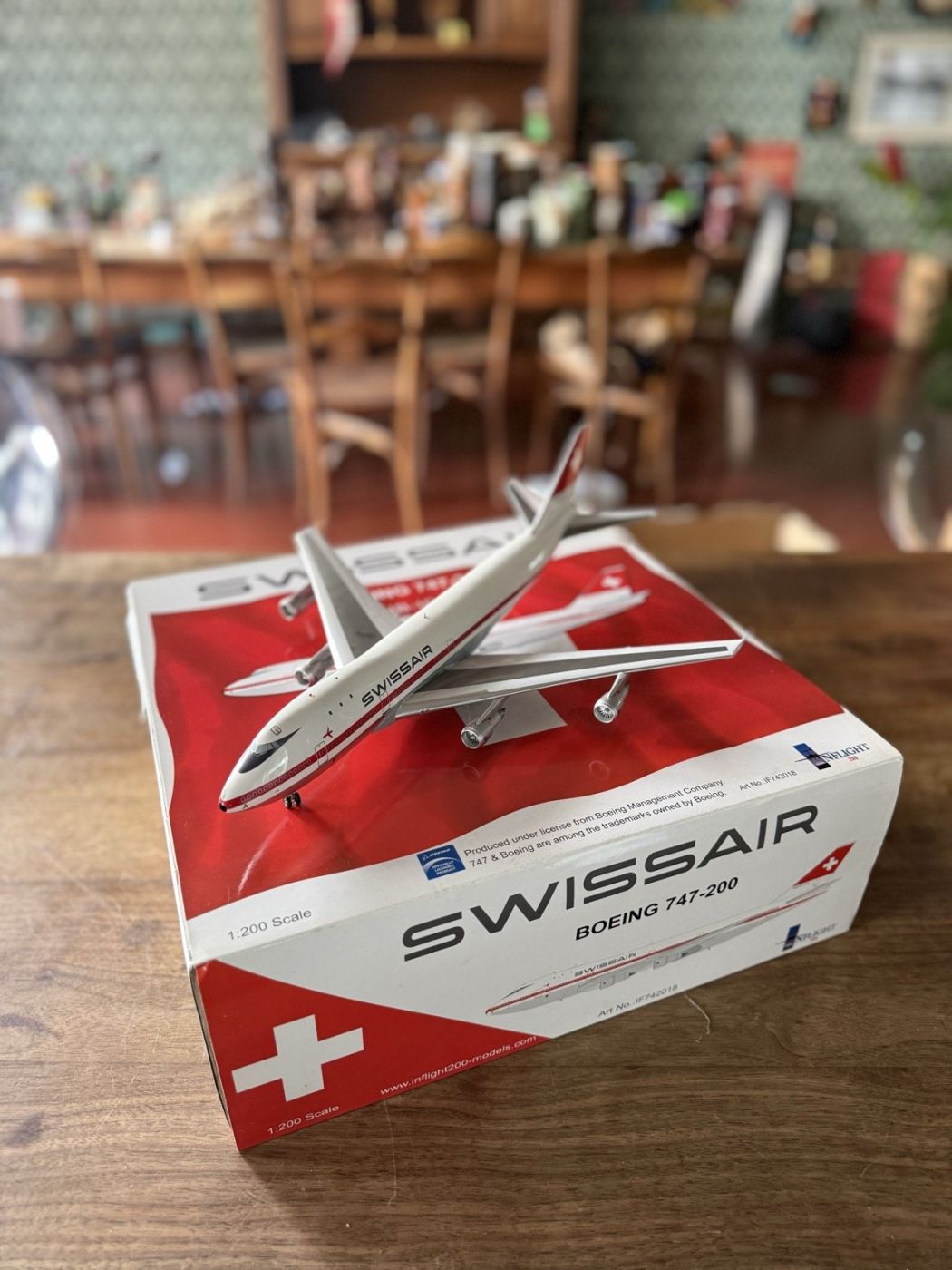 Swissair Boeing 747-200 «HB-IGA», 1:200 mit Karton
