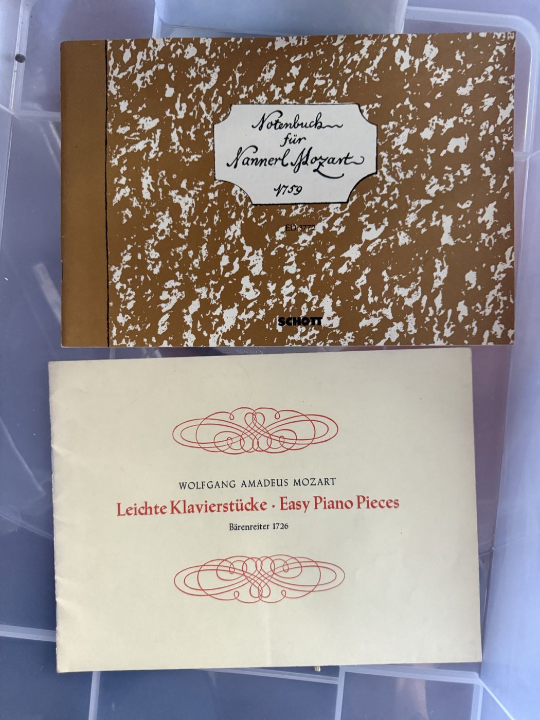 Leopold Mozart · «Notenbuch für Nannerl» 1759 · dazu W. A. Mozart, Leichte Klavierstücke