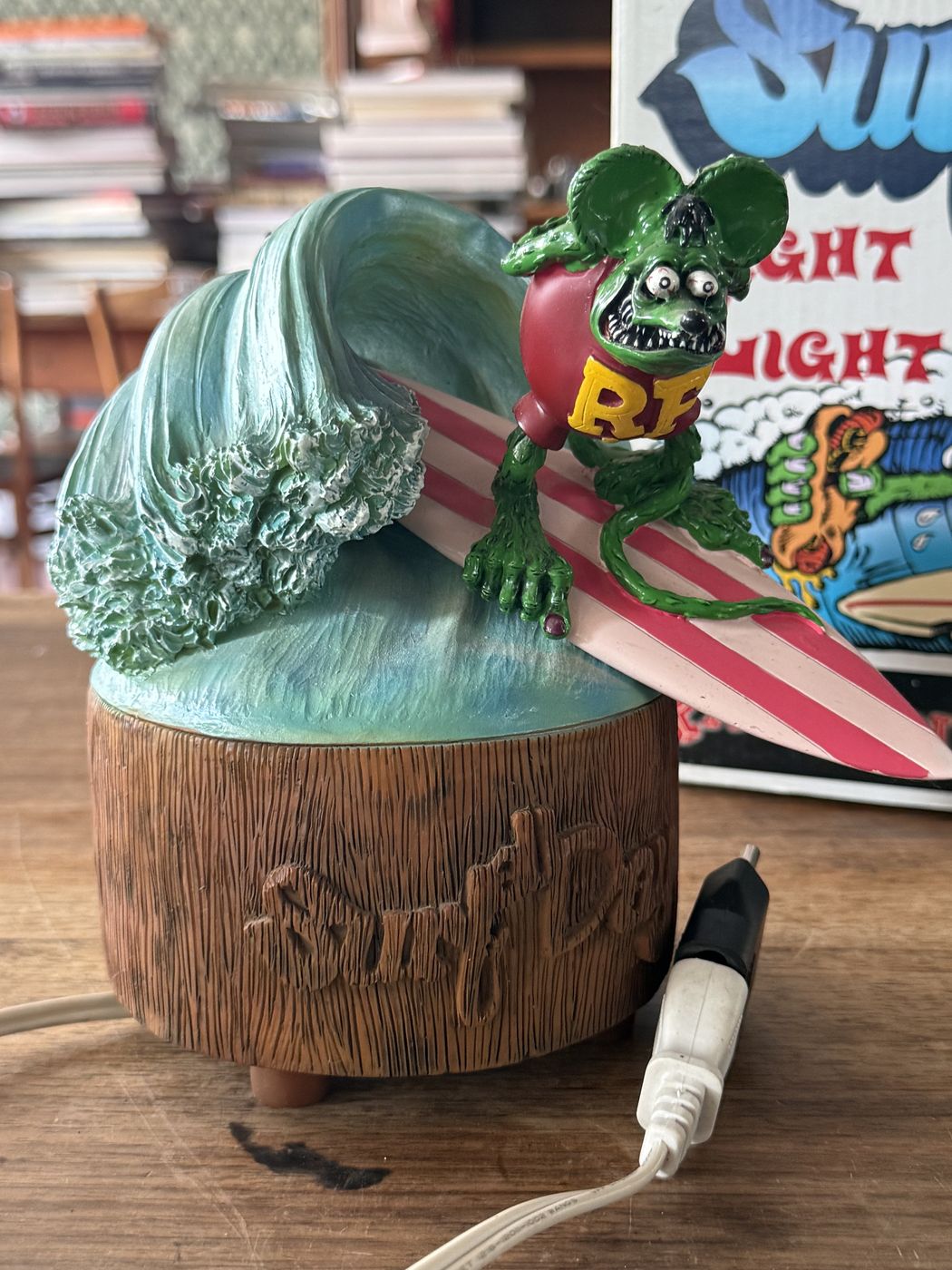 Luce notturna Rat Fink «Surf all Day» · con scatola originale