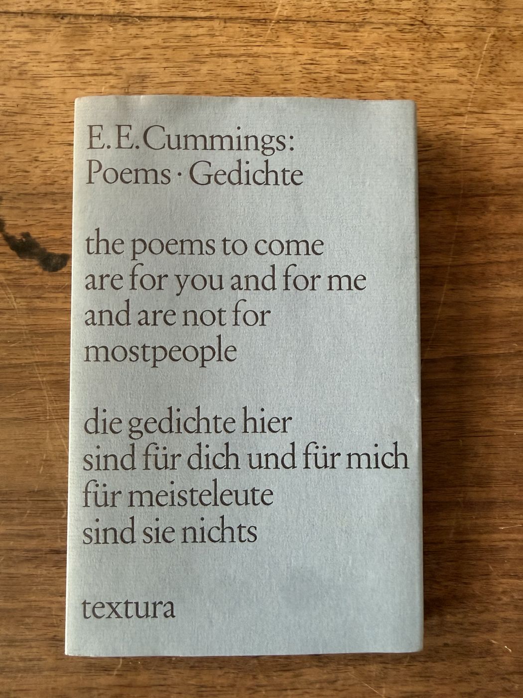E. E. Cummings · Poems / Gedichte
