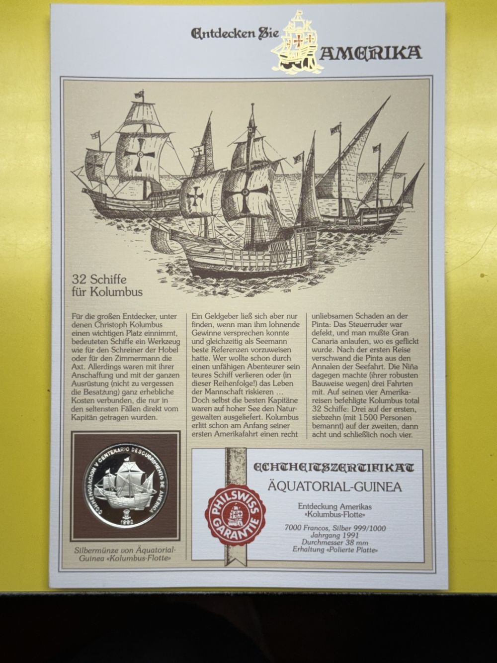 Kolumbus-Flotte, Äquatorialguinea 1991